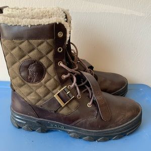 Polo Ralph Lauren Leather Winter Boots w/ buckle